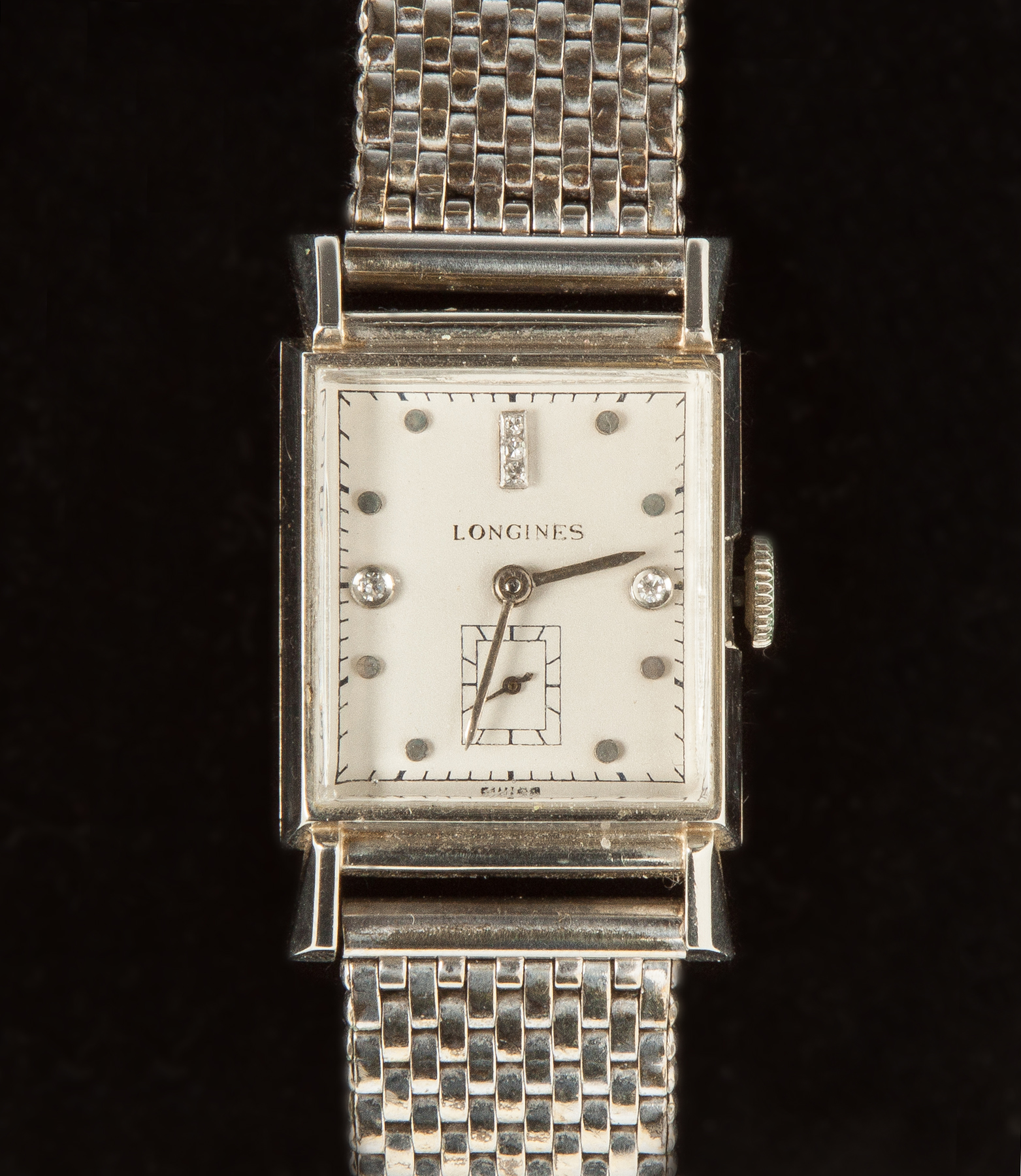 Appraisal: Vintage Swiss Longines K Gold Diamond Watch