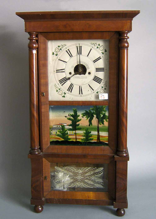 Appraisal: Forestville Mfg Co column and cornice shelf clock ca h