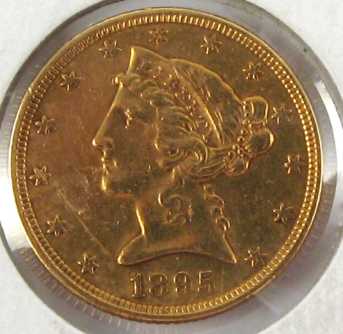 Appraisal: U S FIVE DOLLAR GOLD COIN Liberty head type -P