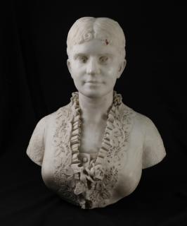 Appraisal: th Century White Marble Bust th century white marble bust