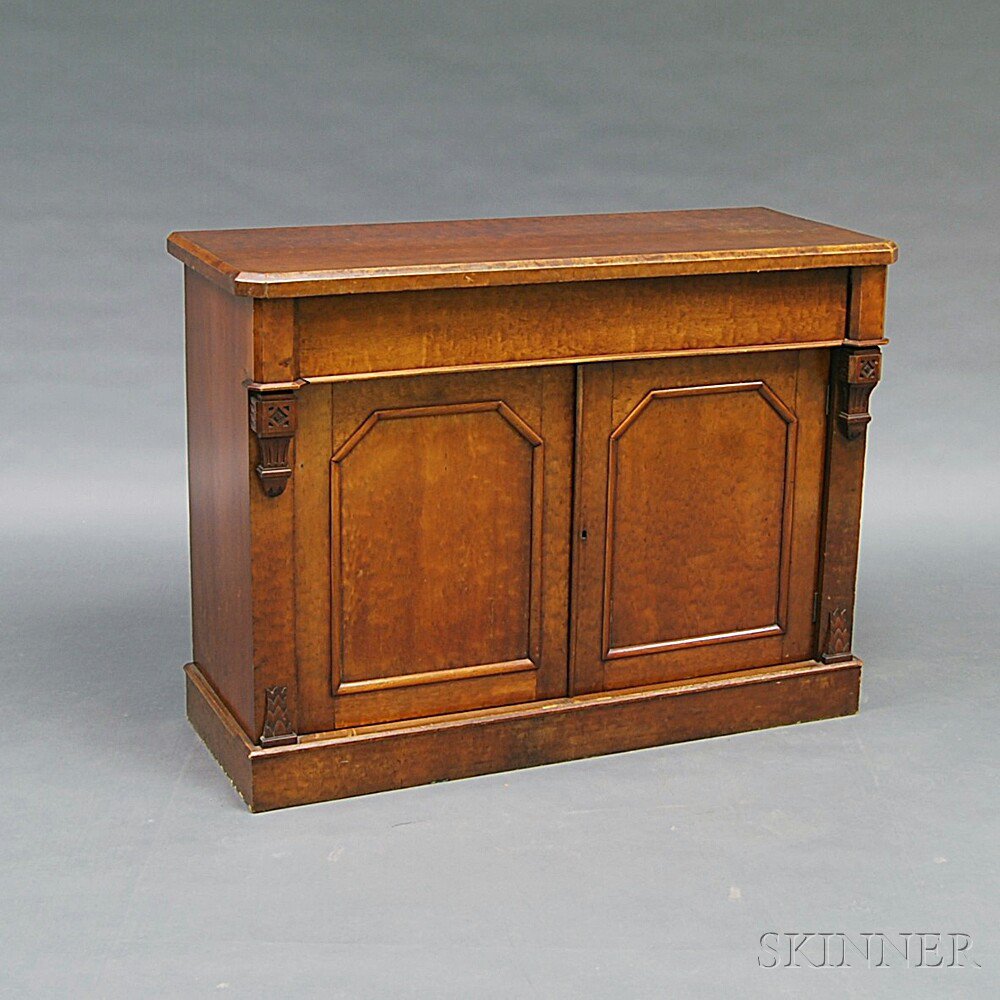 Appraisal: Victorian Carved Mahogany Veneer Server America late th century the