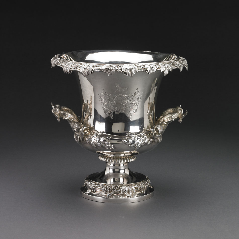 Appraisal: George IV Silver Wine Cooler Paul Storr London height cm