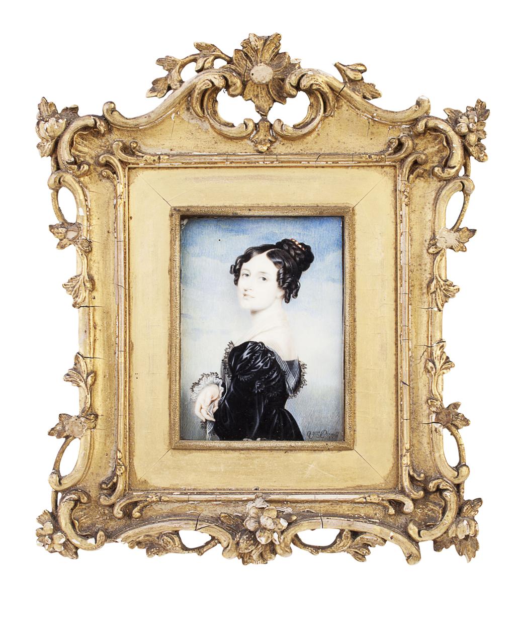 Appraisal: YENGLISH SCHOOL PORTRAIT MINIATURE OF SUSAN EUPHEMIA DOUGLAS-HAMILTON NEE BECKFORD