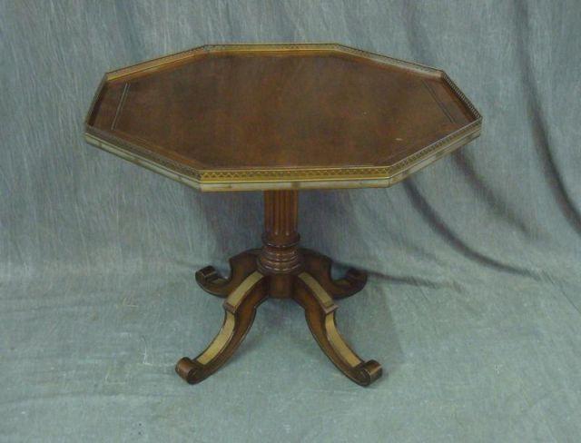 Appraisal: Neoclassical Style Octagonal Center Table Galleried and with gilt decoration