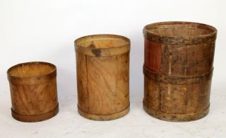 Appraisal: Set of French industrial soap bins Set of French industrial