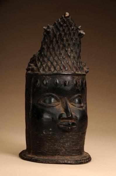 Appraisal: West African Royal Head Description From Benin Made of bronze