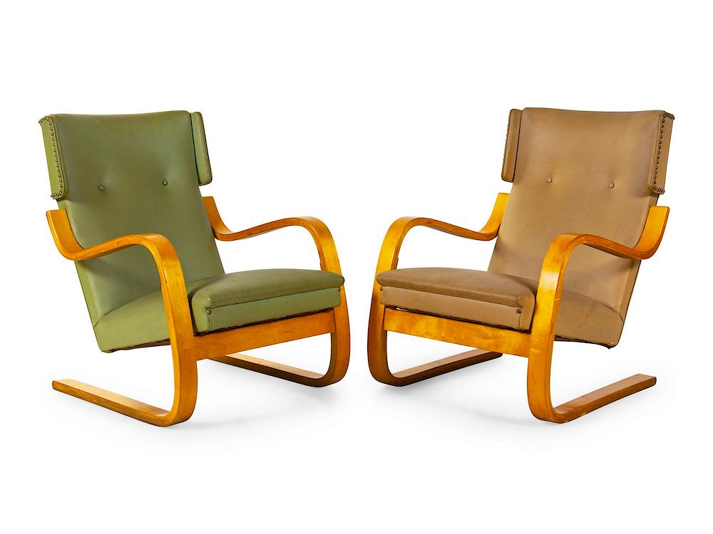 Appraisal: Alvar Aalto Finnish - A Pair of Model Lounge ChairsFinmar