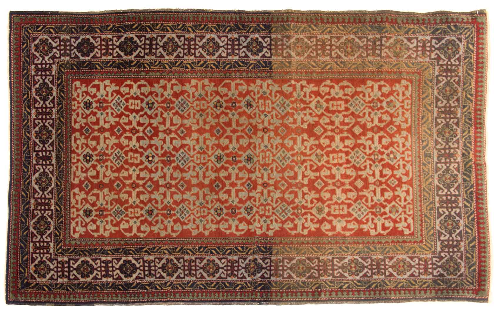 Appraisal: Caucasian scatter rug approx x Caucasus circa Condition Very good