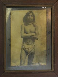 Appraisal: x full length photo of Native America attributed to Laton