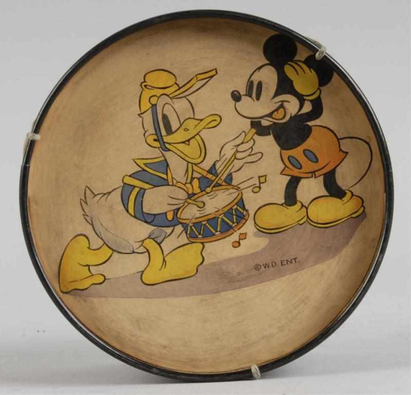 Appraisal: Walt Disney Mickey Mouse Donald Duck Toy Drum Description American