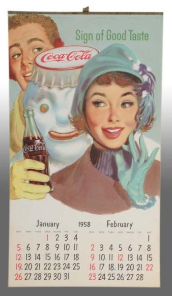 Appraisal: Paper Coca-Cola Calendar Description Only light wear and soiling with