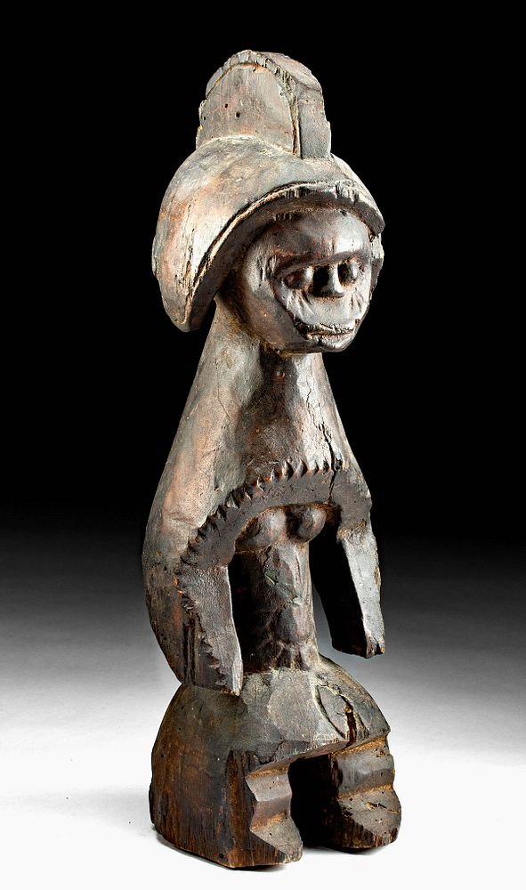 Appraisal: th C Nigerian Mumuye Wood Female Figure West Africa Middle