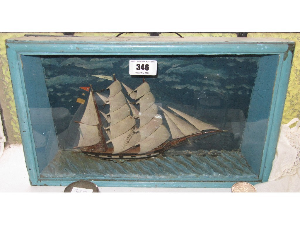 Appraisal: Diorama of a sailing ship