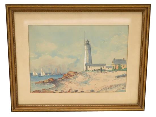 Appraisal: Thomas Royal Waite American - Old Cape Cod watercolor on