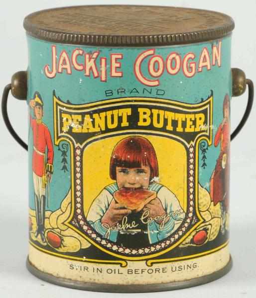 Appraisal: Jackie Coogan Peanut Butter Pail Original lid Condition Excellent Size