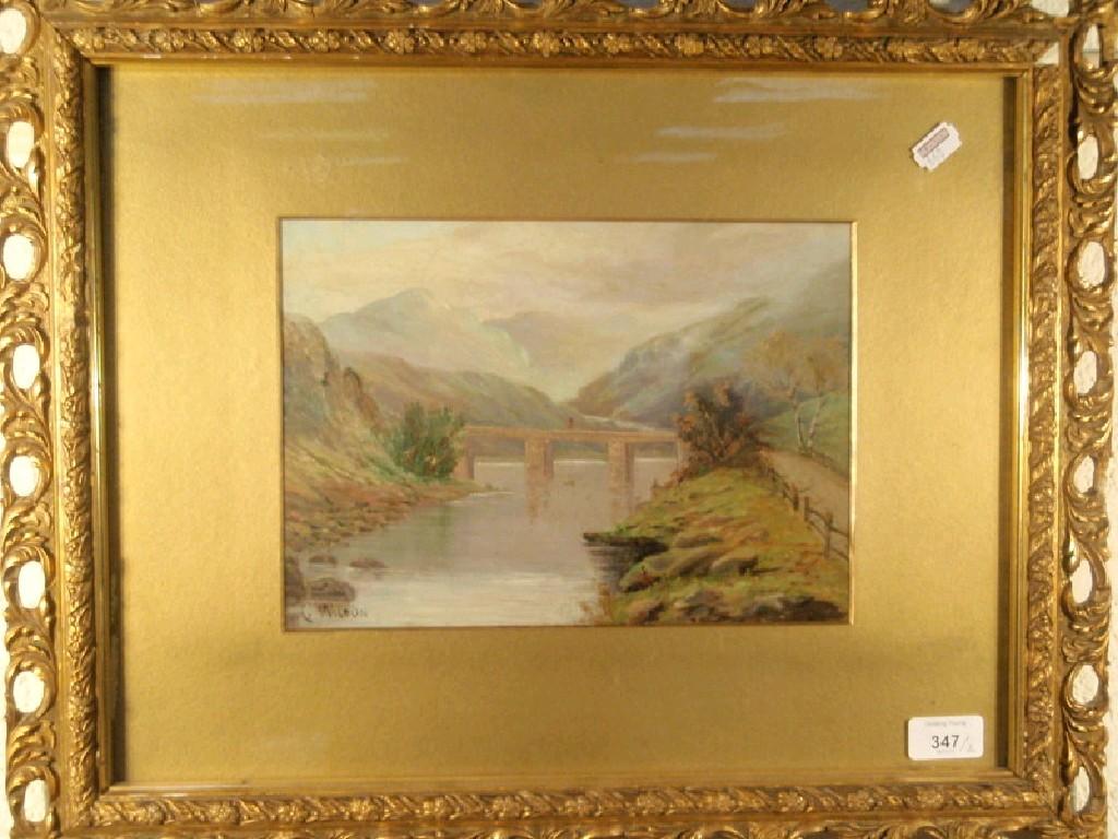 Appraisal: Cxxx Wilson th thC River landscapes a pair oil on