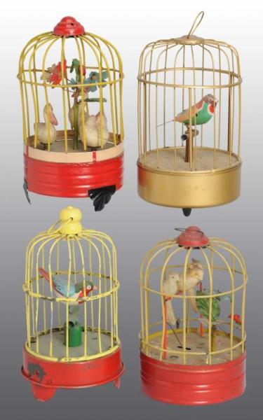 Appraisal: Lot of Bird in Cage Wind-Up Toys Description Japanese Working