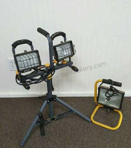 Appraisal: This pair includes a single halogen indoor outdoor work light