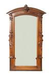 Appraisal: PIER MIRROR - Victorian carved walnut with burl trim with