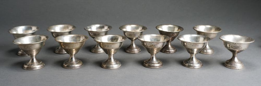 Appraisal: SET WITH REVERE WEIGHTED STERLING SHERBETSSet with Revere Weighted Sterling