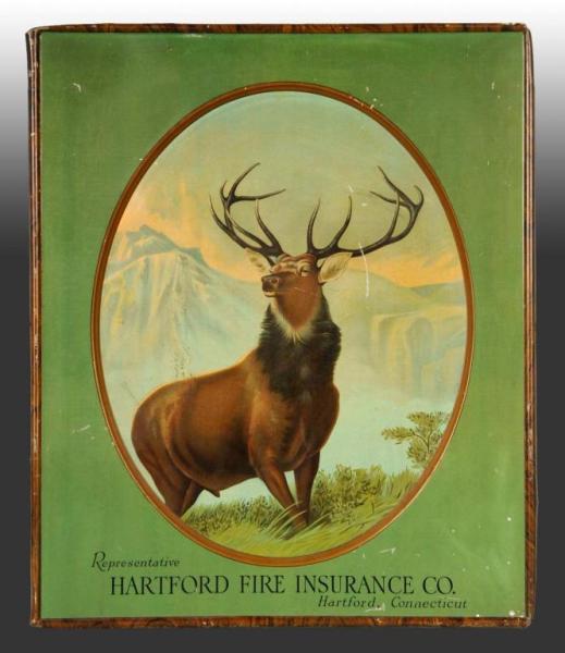 Appraisal: Tin Self-Framed Hartford Fire Insurance Sign Description A few very