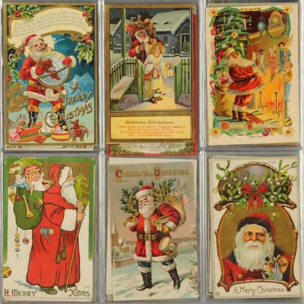 Appraisal: Lot of Santa Postcards Nice selection with just minor wear