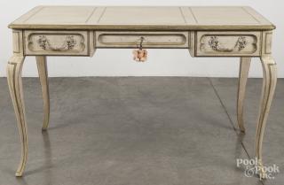 Appraisal: Baker faux painted library desk '' h '' w