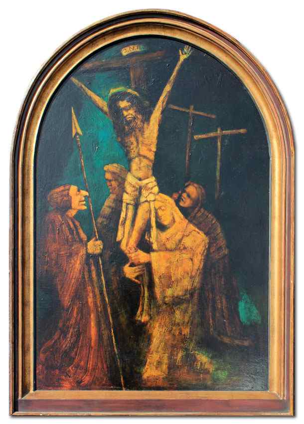 Appraisal: KREBS Walter American - Jesus on the Cross Oil Wood