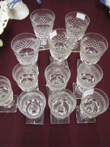 Appraisal: pcs Cut Crystal stemware early square bases two sizes