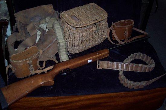 Appraisal: A BSA Supersport rifle and accessories including binoculars etc