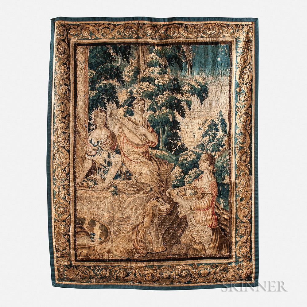 Appraisal: Verdure Tapestry Verdure Tapestry th century woven in wool and