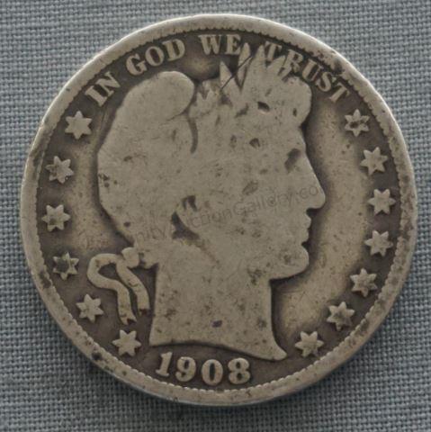 Appraisal: -O Barber Silver Half Dollar In average circulated condition with