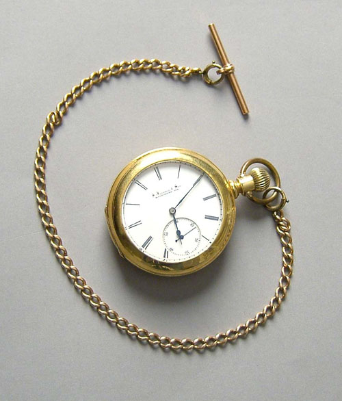 Appraisal: Rare Baltimore Maryland gold pocket watch signed S Janowitz Son