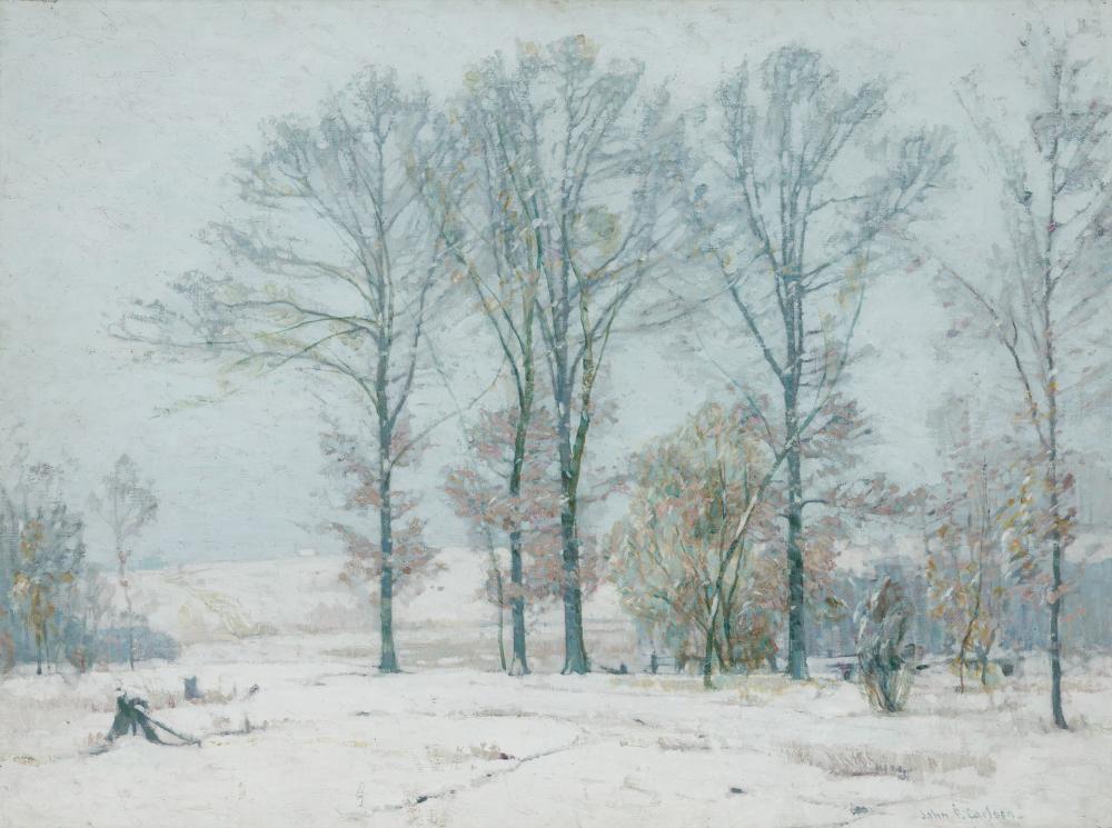 Appraisal: JOHN FABIAN CARLSON American - Snow Flurries oil on canvas