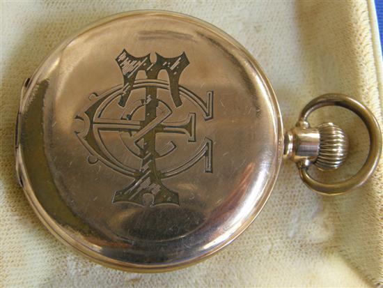 Appraisal: Gold plated pocket watch