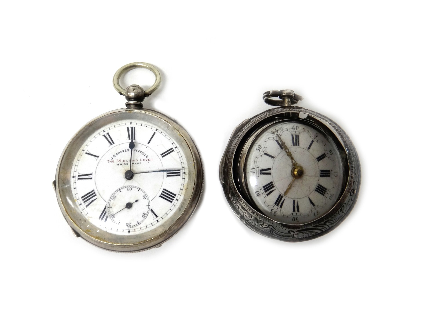 Appraisal: A gentleman's silver pair cased key wind openfaced pocket watch