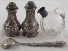 Appraisal: A late Victorian salt and pepper in the George II