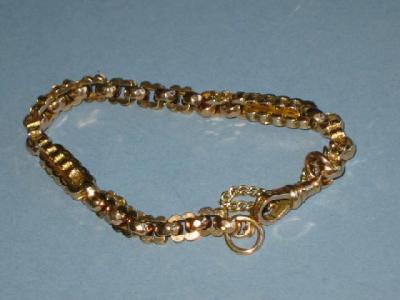 Appraisal: A CT GOLD CHAIN BRACELET originally part of an albert