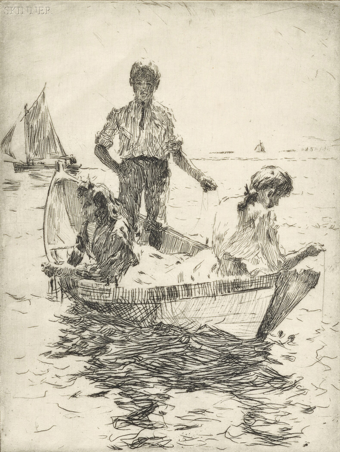 Appraisal: Frank Weston Benson American - The Fishermen published edition of