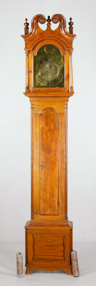 Appraisal: - th C Thomas Crow Walnut Grandfather Clock th century