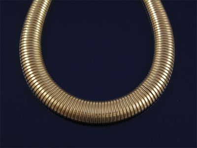 Appraisal: A French gold graduated snake style necklace g cm