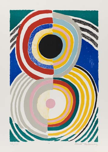 Appraisal: SONIA DELAUNAY Totem Color lithograph x mm x inches full