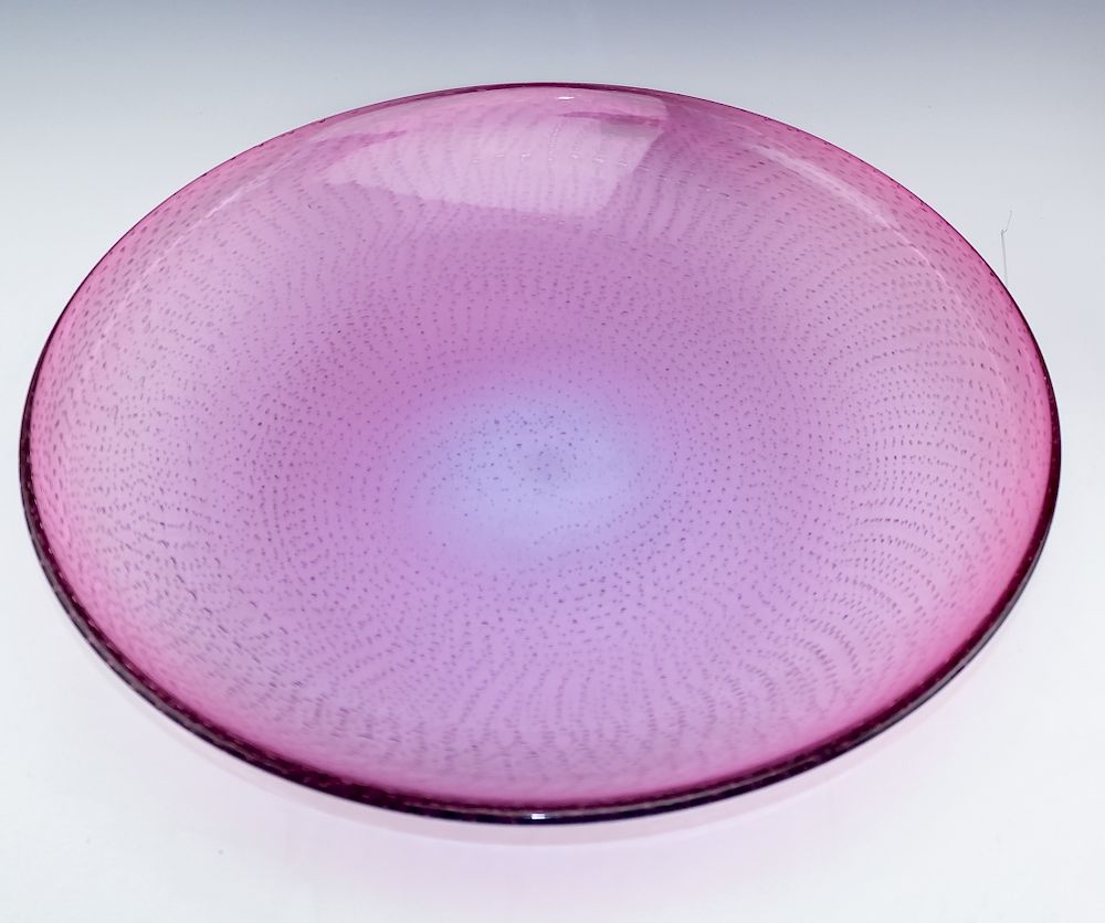 Appraisal: Italian Murano Art Glass Purple Charger Plate Large vintage Murano