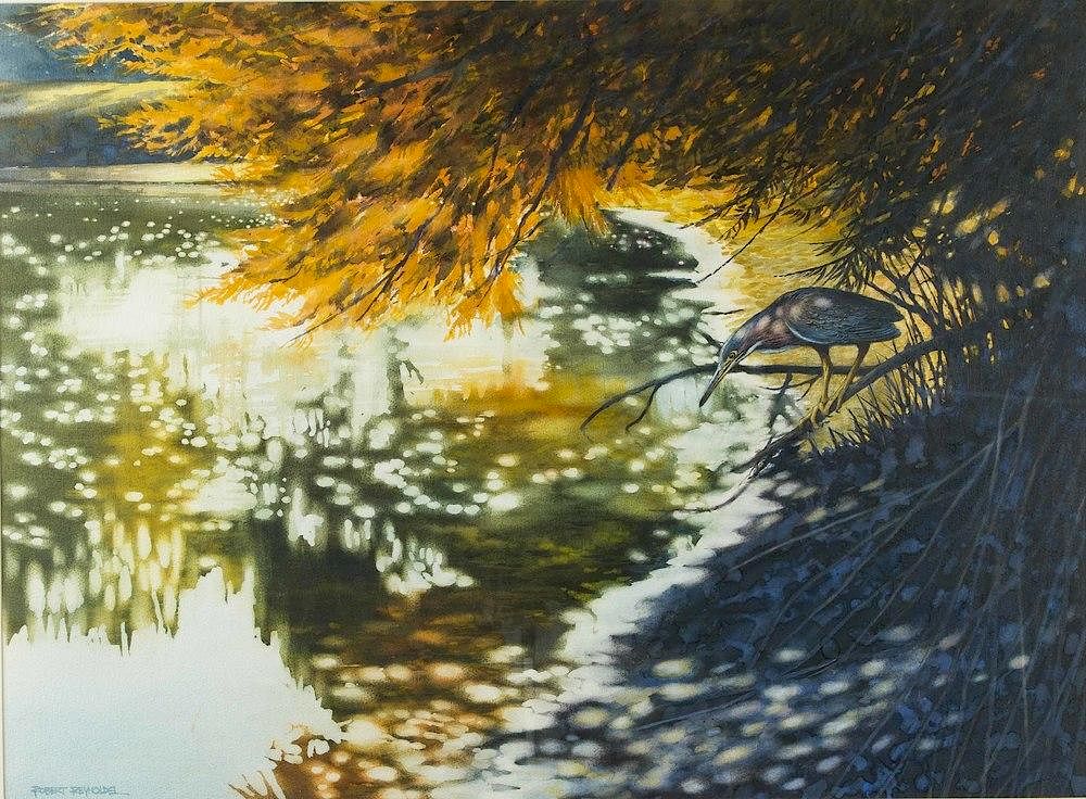 Appraisal: Robert Reynolds Watercolor Autumn Light Framed Robert Reynolds b watercolor