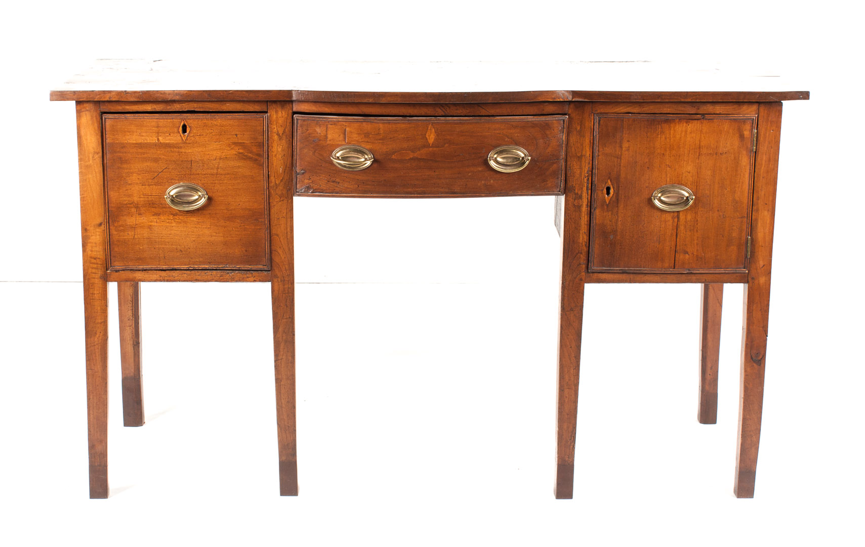 Appraisal: Federal walnut sideboard Pennsylvania late th century shaped front single