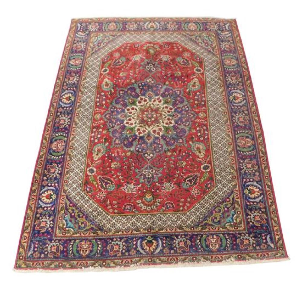 Appraisal: RUG Semi- Antique Persian Tabriz c ' x ' hand-woven