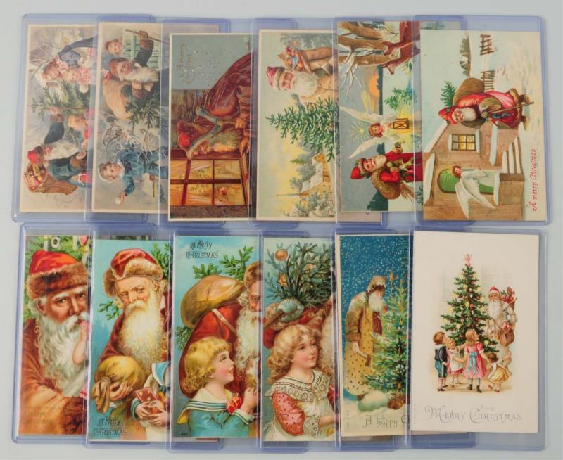 Appraisal: Lot of Santa Postcards Lot has one in white robes