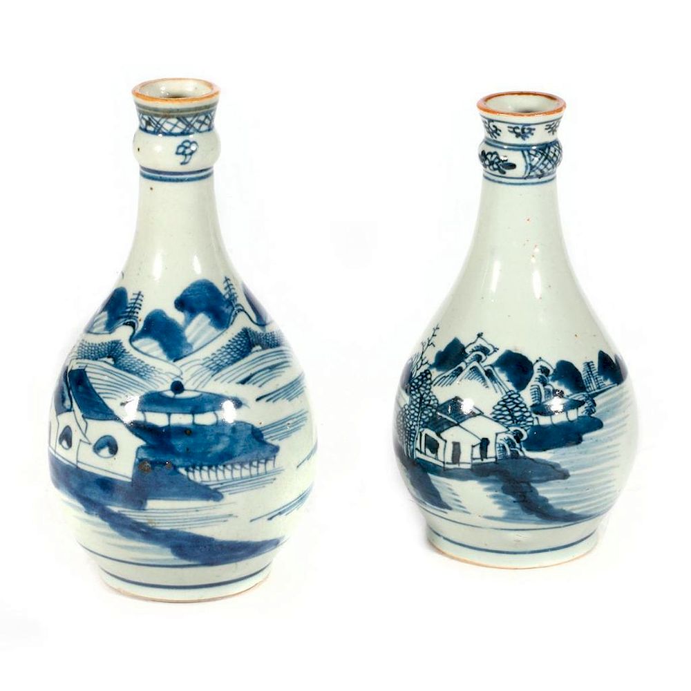 Appraisal: Two Japanese wine bottles Two late th early th century