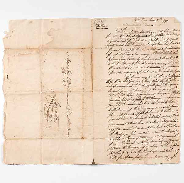 Appraisal: Colonial Legal Document pp x in York Town June I