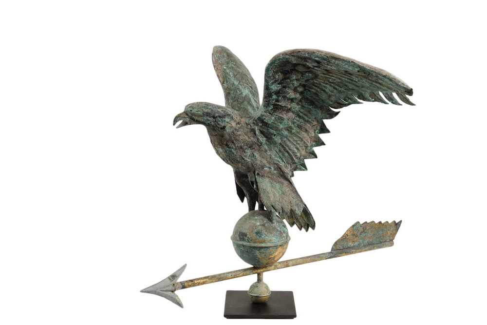 Appraisal: TH C WEATHERVANE - American Eagle Full Body Weathervane in